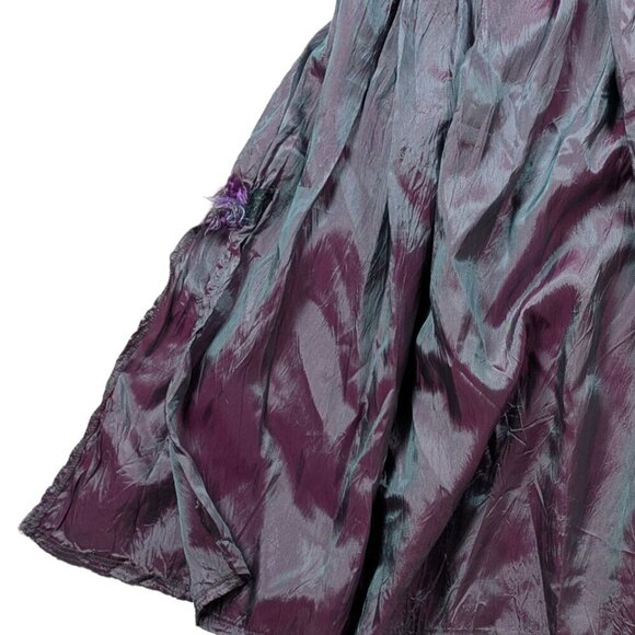 Lee Andersen Fairycore Iridescent Purple Satin Maxi Skirt Size Large - Picture 6 of 6